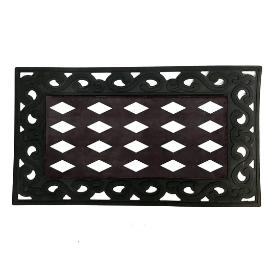Black Scroll Sassafras Switch Door Mat Tray