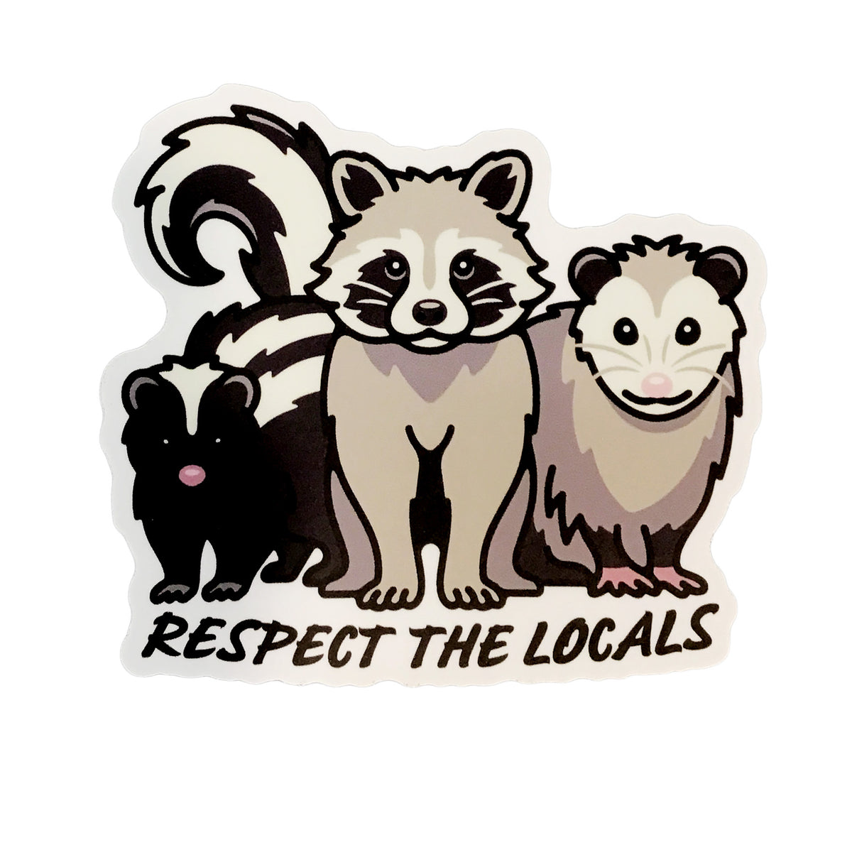 Sticker, 3in, Respect The Locals