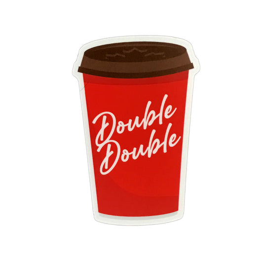 Sticker, 3in,Double Double Coffee Cup