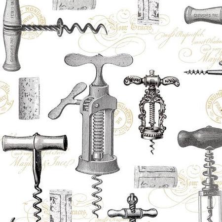 Paper Cocktail Napkin, 20 Count, Corkscrews