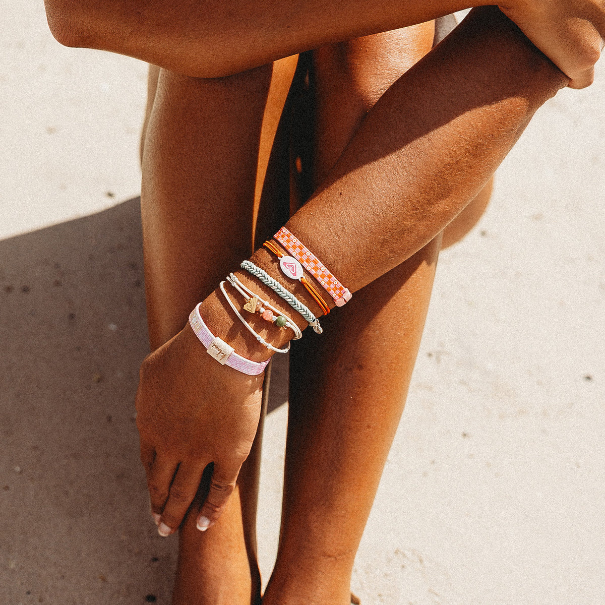 K'lani Hair Tie + Bracelet - Roxy, Pink, Medium