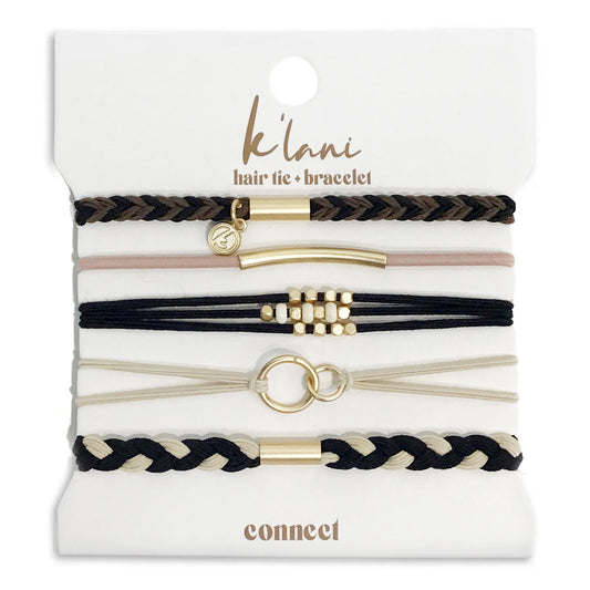 K'lani Hair Tie + Bracelet - Connect, Medium