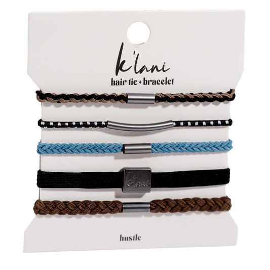 K'lani Hair Tie + Bracelet - Hustle, Medium