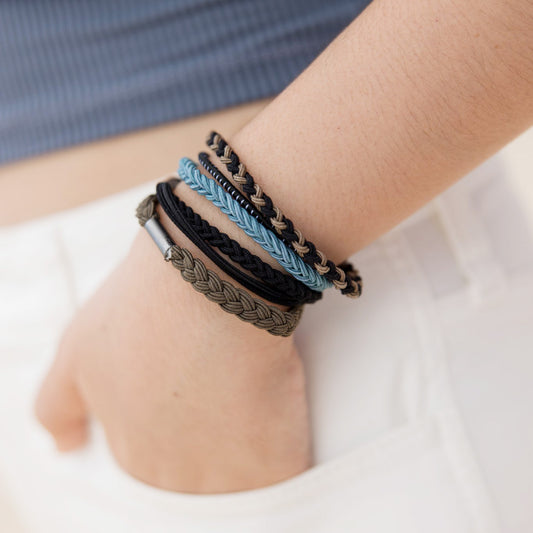 K'lani Hair Tie + Bracelet - Hustle, Medium