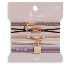 Load image into Gallery viewer, K'lani Hair Tie + Bracelet - Faith, Medium
