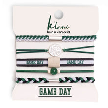 Load image into Gallery viewer, K'lani Hair Tie + Bracelet - Green Game Day, Med
