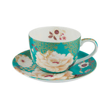 Load image into Gallery viewer, Cup &amp; Saucer, Ceramic, Kimono, Blue, 300ml
