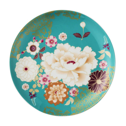 Cake Plate, Kimono Blue