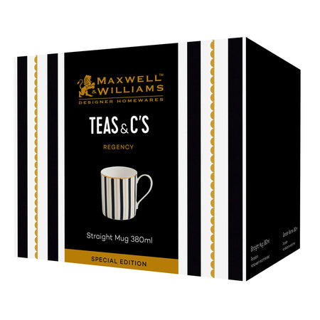 Ceramic Mug, Straight Regency, Black
