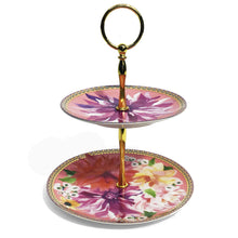 Load image into Gallery viewer, Cake Stand, 2 Tier, Dahlia, Pink
