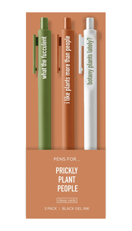 Pens, Prickly Plants, Set Of 3