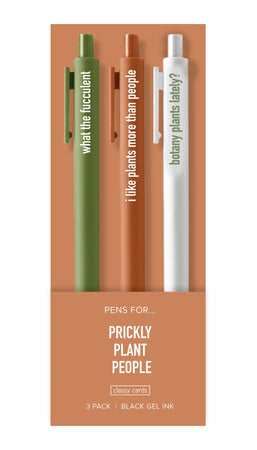 Pens, Prickly Plants, Set Of 3