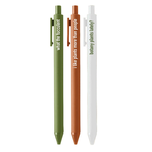 Pens, Prickly Plants, Set Of 3