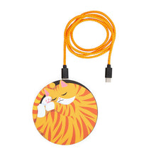Load image into Gallery viewer, Wireless Charger, Sleepy Cat
