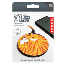 Load image into Gallery viewer, Wireless Charger, Sleepy Cat
