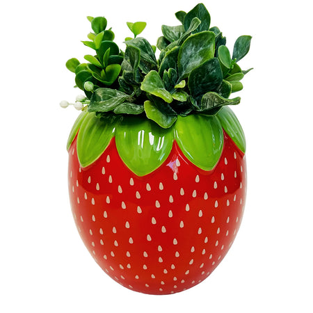 Planter, Ceramic Strawberry