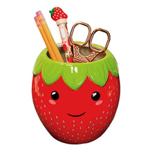 Load image into Gallery viewer, Pen Holder, Ceramic, Strawberry
