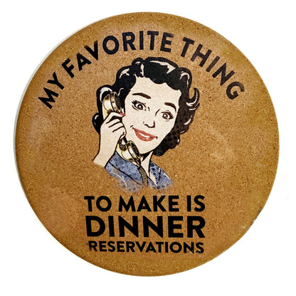 Trivet, cork, Humor, 6 Assorted