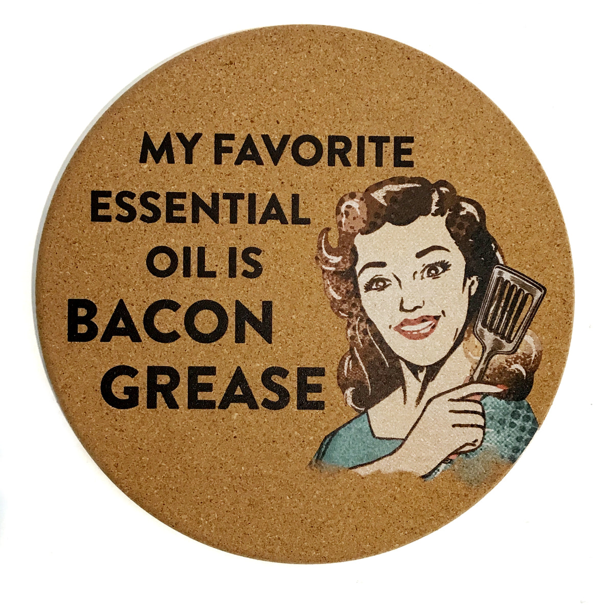 Trivet, cork, Humor, 6 Assorted