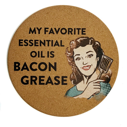 Trivet, cork, Humor, 6 Assorted