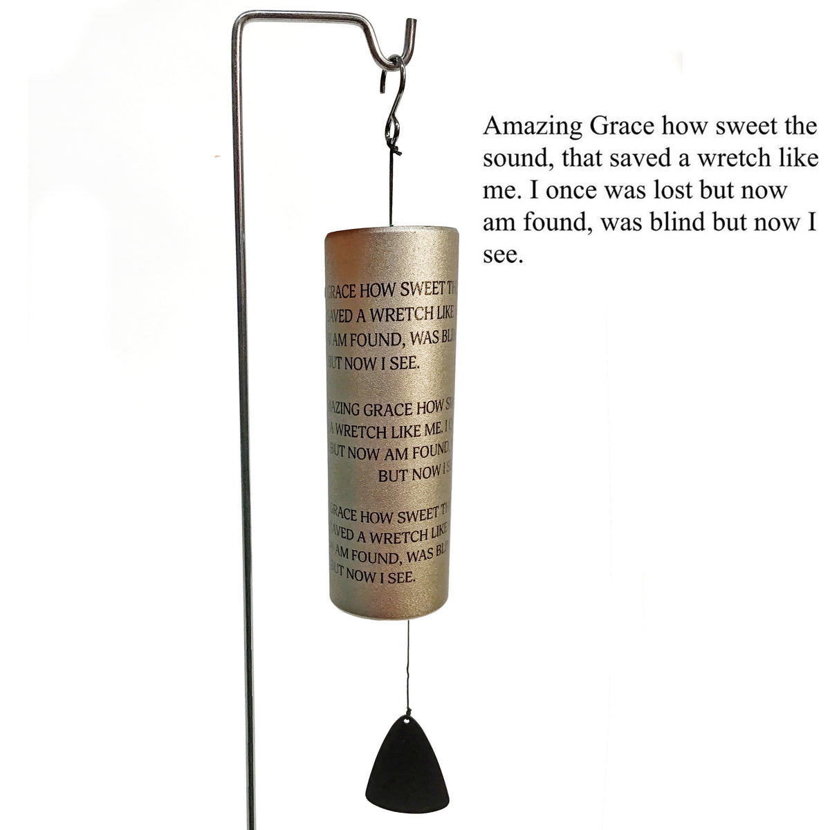 Cylinder Sonnet Wind Chime W/ Stand, 7 Assorted