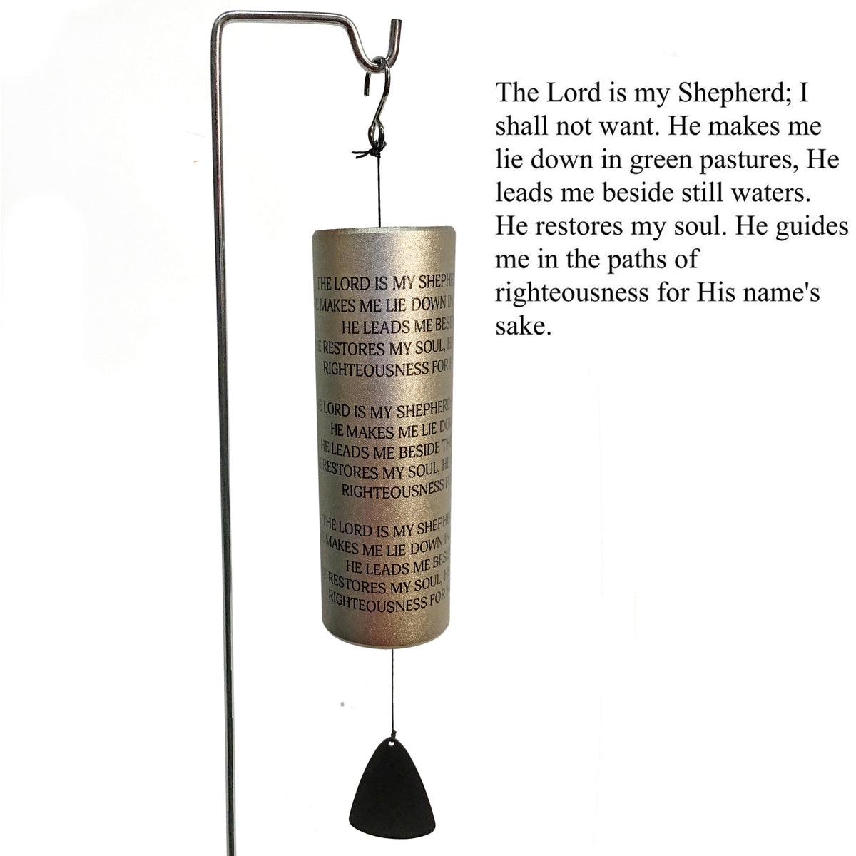 Cylinder Sonnet Wind Chime W/ Stand, 7 Assorted
