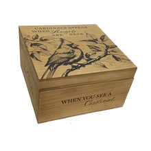 Load image into Gallery viewer, Wood Box, Memory, Cardinals Appear
