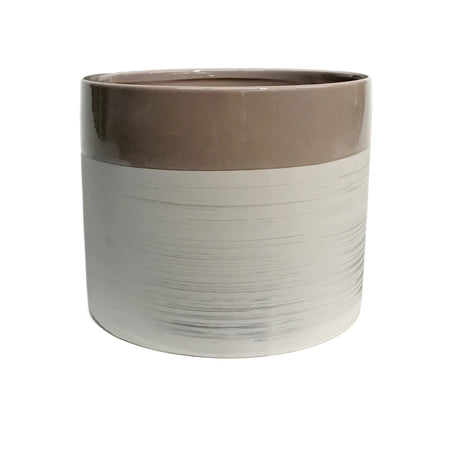 Pot, 6in, Dolomite, White Base