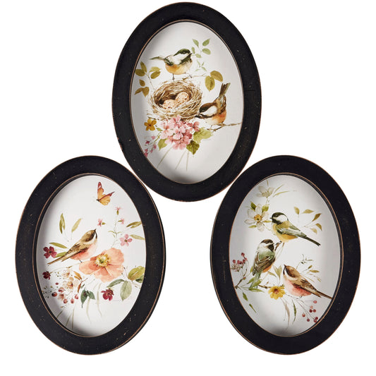 Hanging Wall Decor, Chickadees, 3 Assorted