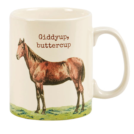 Mug-, Ceramic, 20oz, Giddyup Buttercup