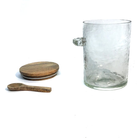 Canister, Glass, Spoonhold, Medium