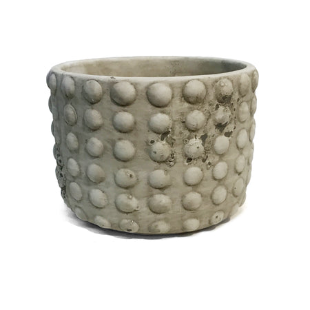 Pot, 6in, CementGrey Bubble
