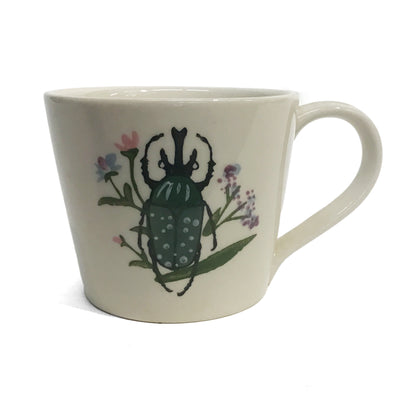 Mug, 8oz, Botanical Beetles