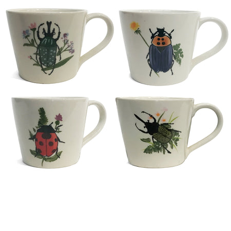 Mug, 8oz, Botanical Beetles