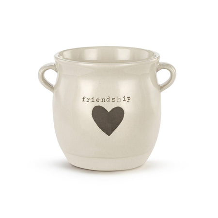 Pot, 4in, Stoneware, Friendship Heart