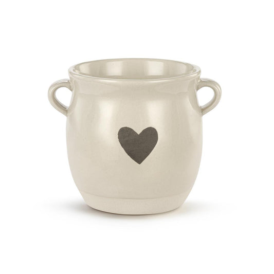 Pot, 4in, Stoneware, Warm Heart