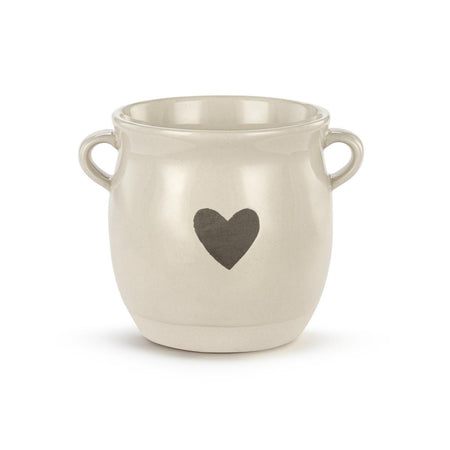 Pot, 4in, Stoneware, Warm Heart
