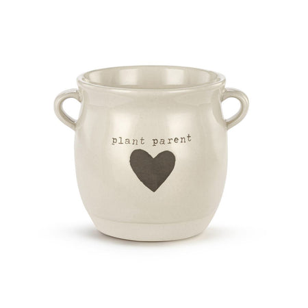 Pot, 4in, Stoneware, Plant Parent Heart