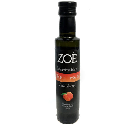 Zoe Olive Oil, Peach Infused Balsamic Vinegar
