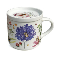 Load image into Gallery viewer, Porcelain Mug W/ Coaster Lid, Nectar Meadows
