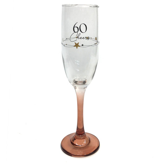 Wine Flute Glass, 60 Cheers