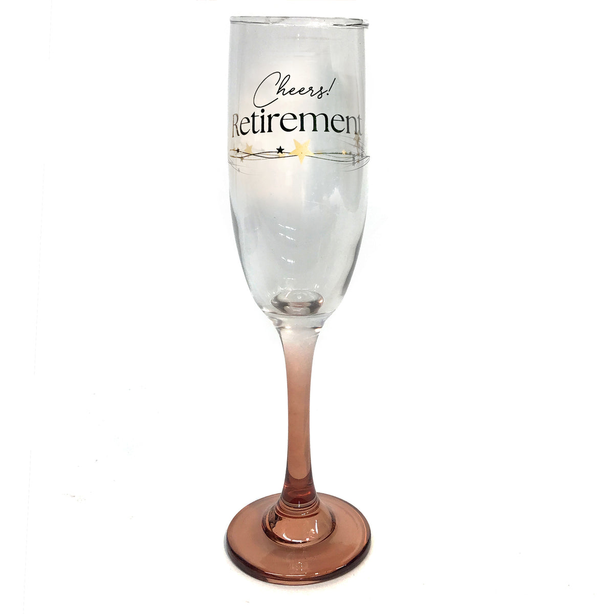 Wine Flute Glass, Cheers Retirement