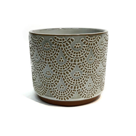Pot, Ceramic, Small, White-Terra