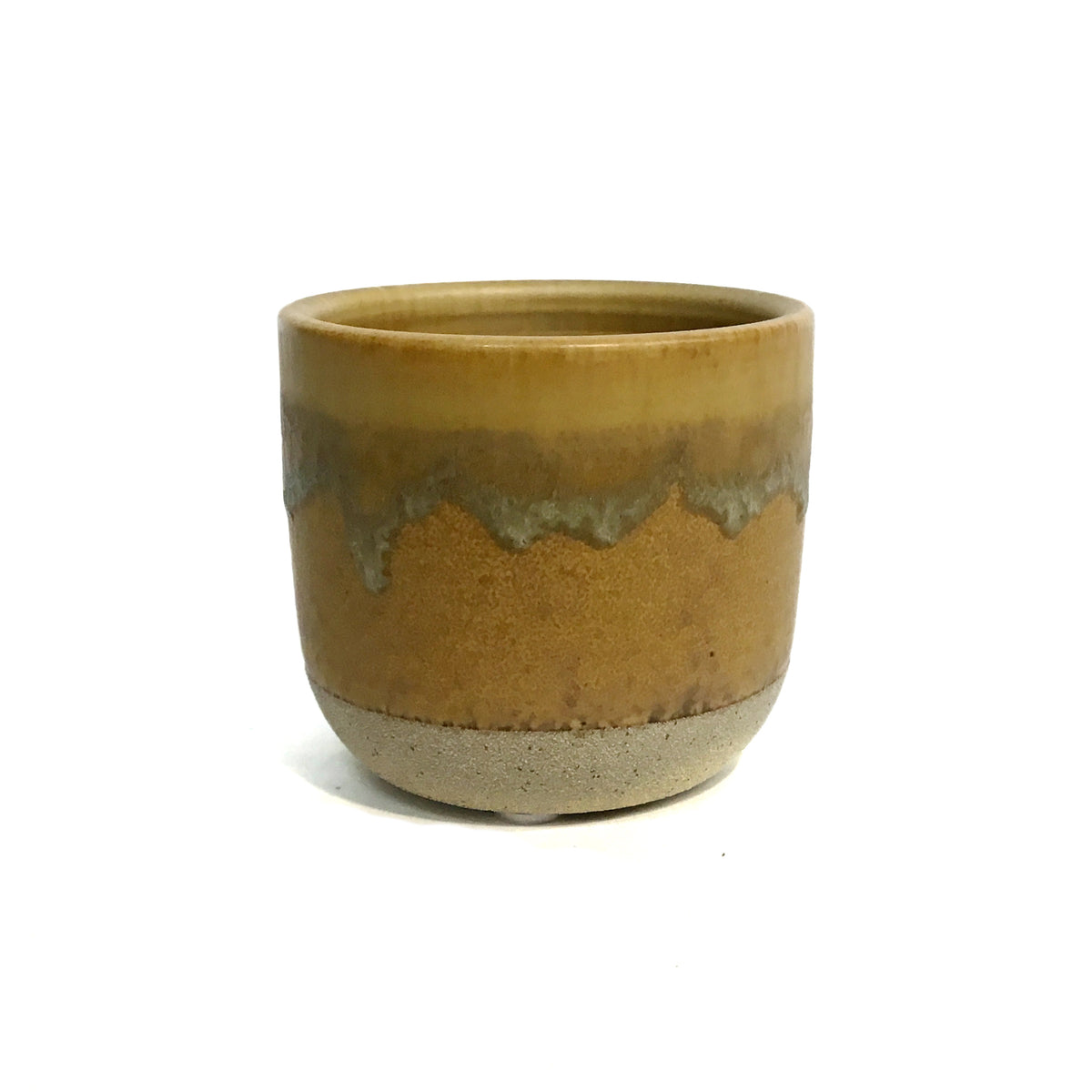 Pot, Ceramic, Small, Mustard