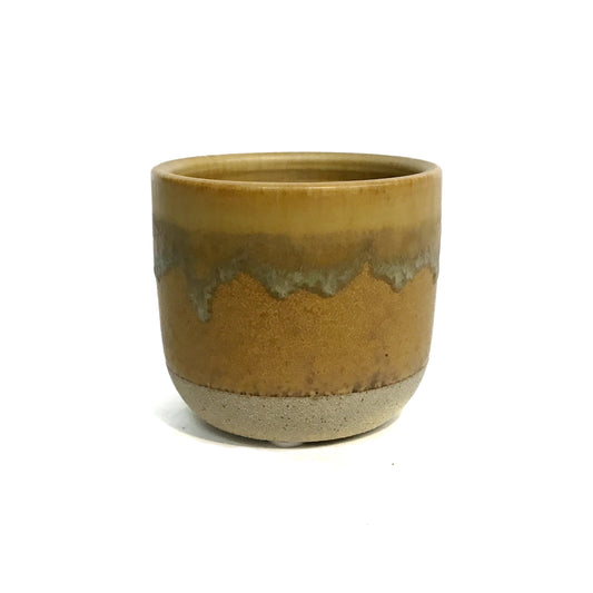 Pot, Ceramic, Small, Mustard