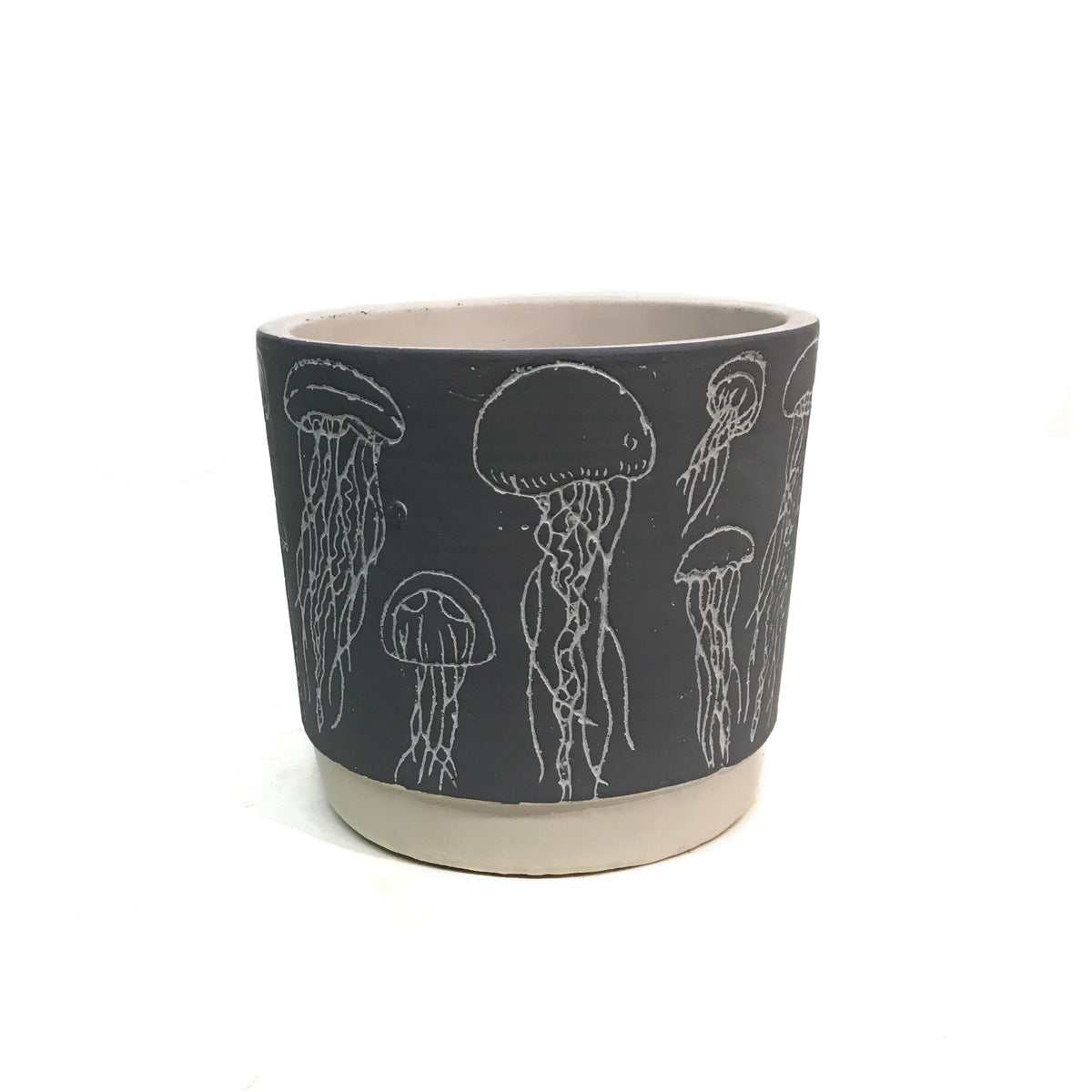Pot, Cement, 4in, Jelly Light Blue