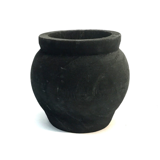 Pot, Wide, Paulwnia Black