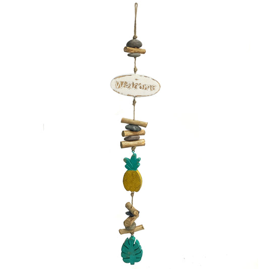 Drift Wood Bell Chime, Welcome Pineapple