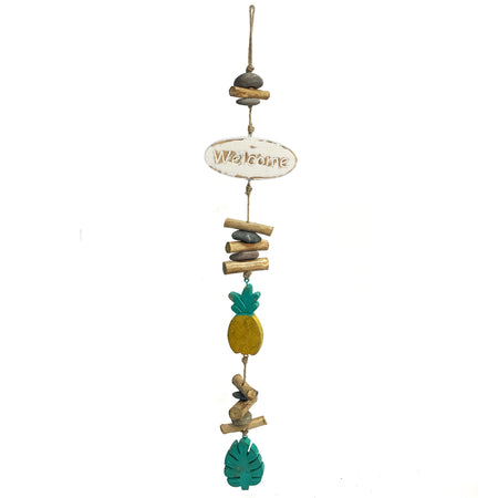 Drift Wood Bell Chime, Welcome Pineapple
