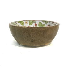 Load image into Gallery viewer, Mango Wood Bowl- Strawberries Mini 4"
